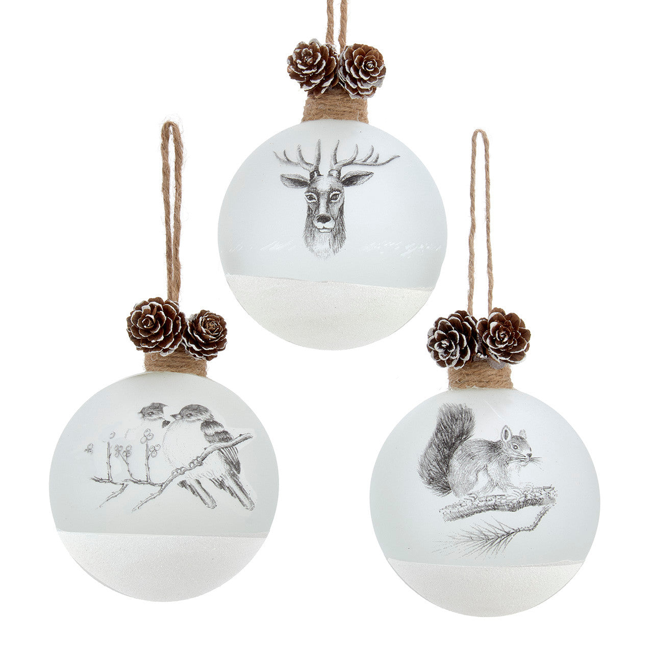 100MM Glass Animal Face Ball Ornaments