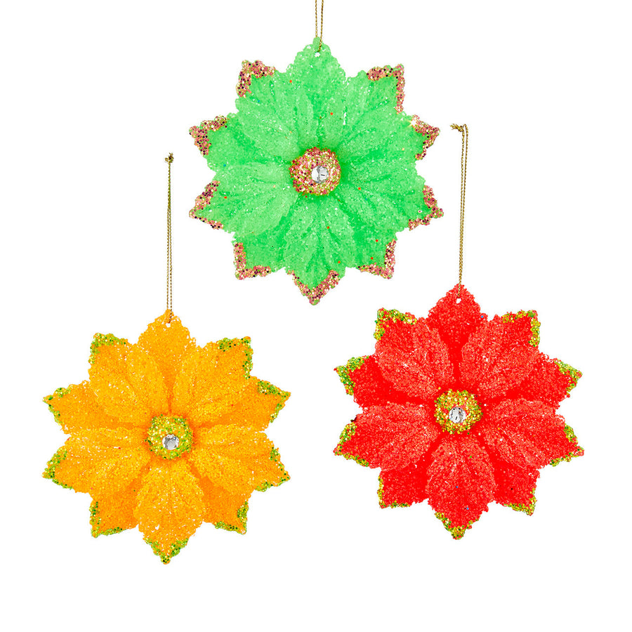 Glow-In-The-Dark Poinsettia Ornaments
