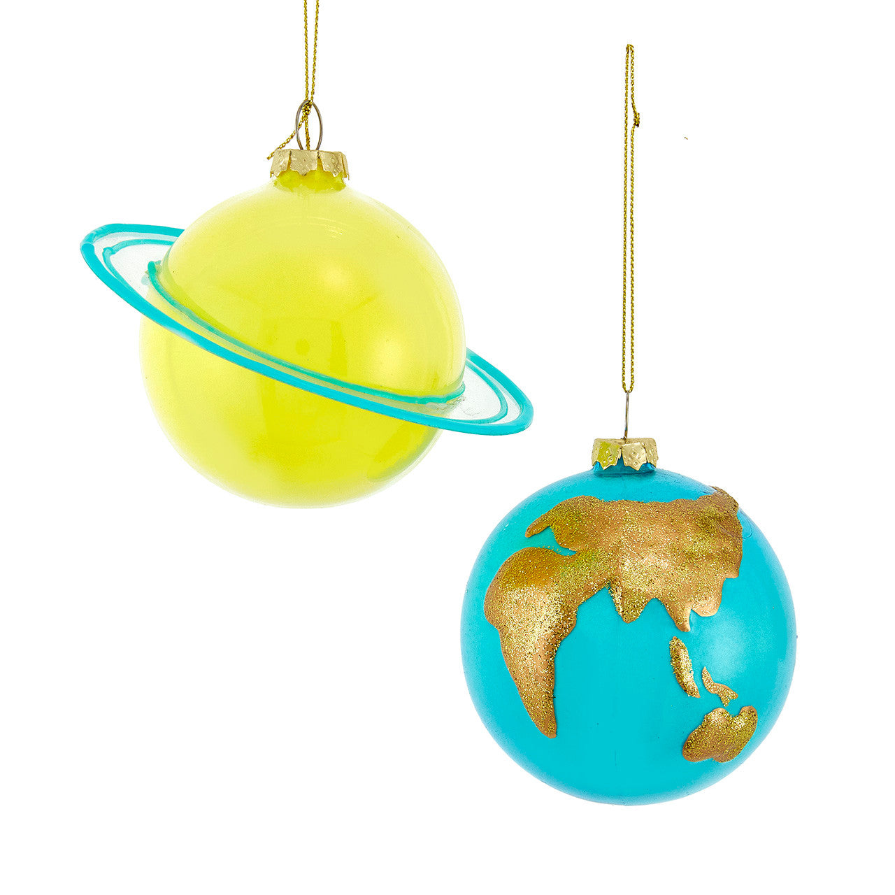 Glass Glow-In-The-Dark Planet Ornaments