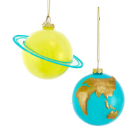 Glass Glow-In-The-Dark Planet Ornaments