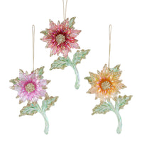 Pastel Poinsettia Ornaments