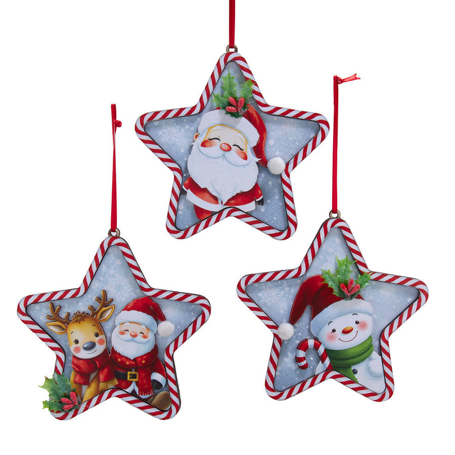 Candy Cane Stripe Border Ornaments