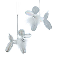 Silver Balloon Dog Ornaments