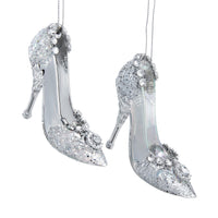 Silver High Heel Shoes Ornaments