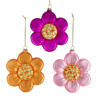 Glass Daisies Ornaments