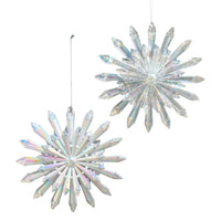 Iridescent Snowflake Ornaments