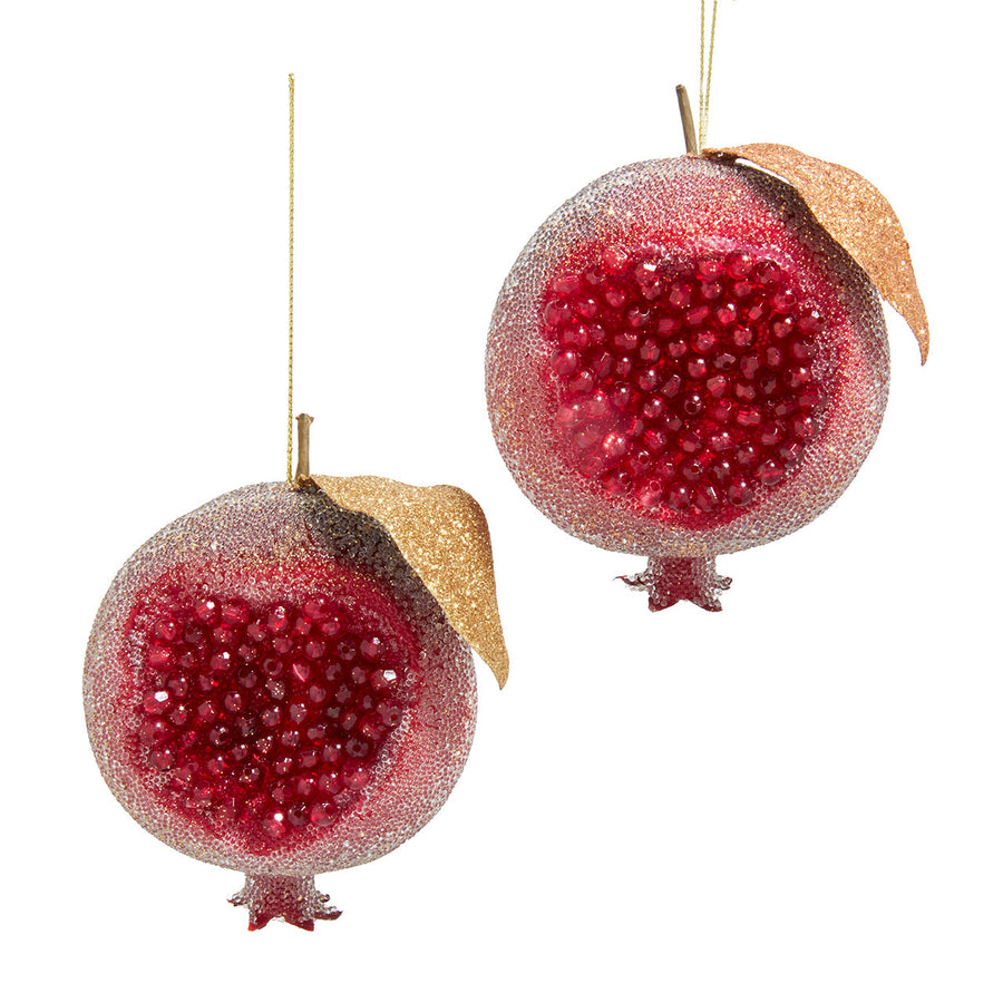 Icy Pomegranate Ornaments