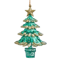 Green & Gold Christmas Tree Ornament