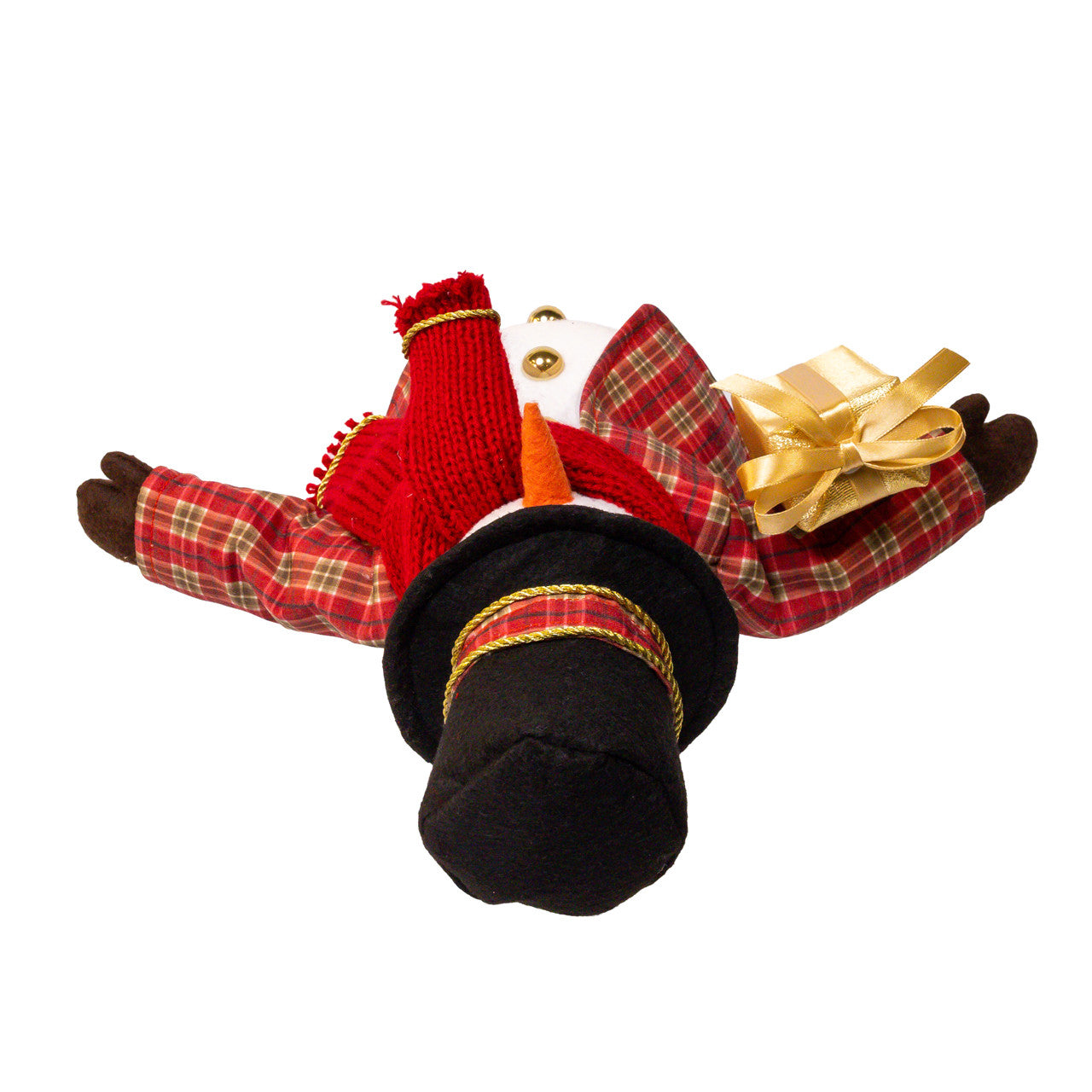 Snowman With Plaid Jacket Ornament