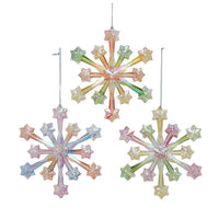 Ombre Fireworks Snowflake Ornaments