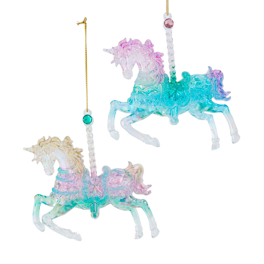 Ombre Carousel Horse Ornaments