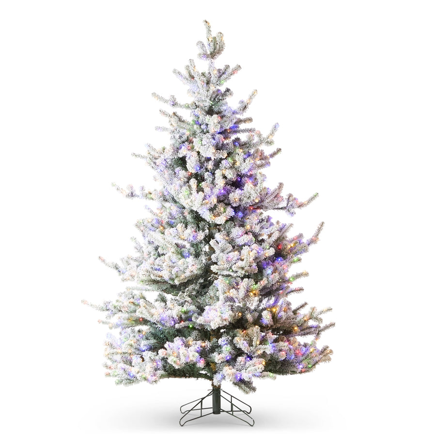 9' Snowy Deluxe Rocky Mountain Spruce with Brilliant Color Change LED