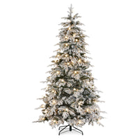 *DC* 7.5' Pre-Lit Flocked Blue Spruce with G40 Bulbs Tree