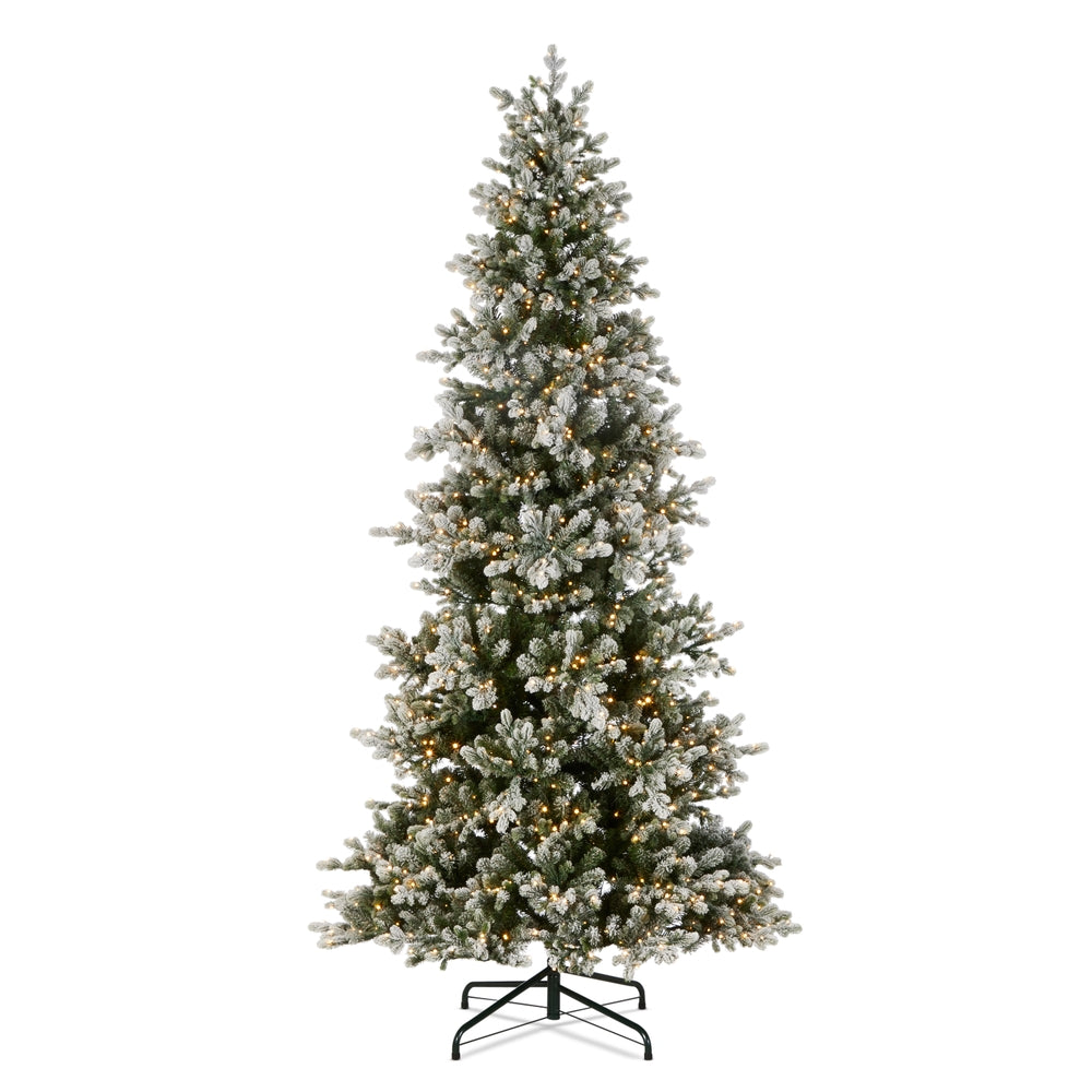 *DC* 9' Pre-Lit Snowy Norway Spruce Tree