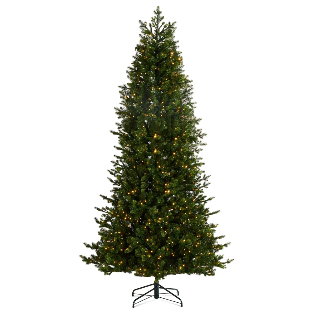 *DC* 12' Pre-Lit Slim Evergreen Spruce Tree