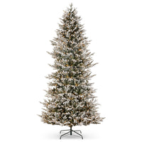 *DC* 12' Pre-Lit Flocked Noble Fir Tree