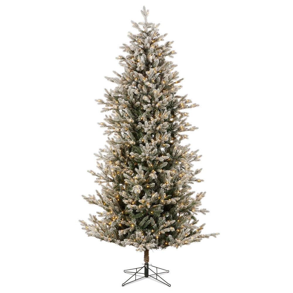 *DC* 9' Pre-Lit Snowy Nordic Fir Tree