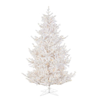 *DC* 7.5' Pre-Lit Flocked Pure White Spruce Tree