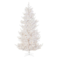*DC* 9' Pre-Lit Flocked Pure White Spruce Tree