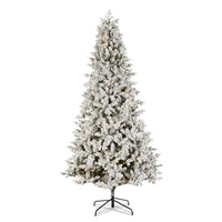 *DC* 9' Pre-Lit Slim Flocked Noble Fir Tree