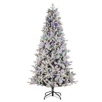 *DC* 7.5' Pre-Lit Flocked Noble Fir Tree