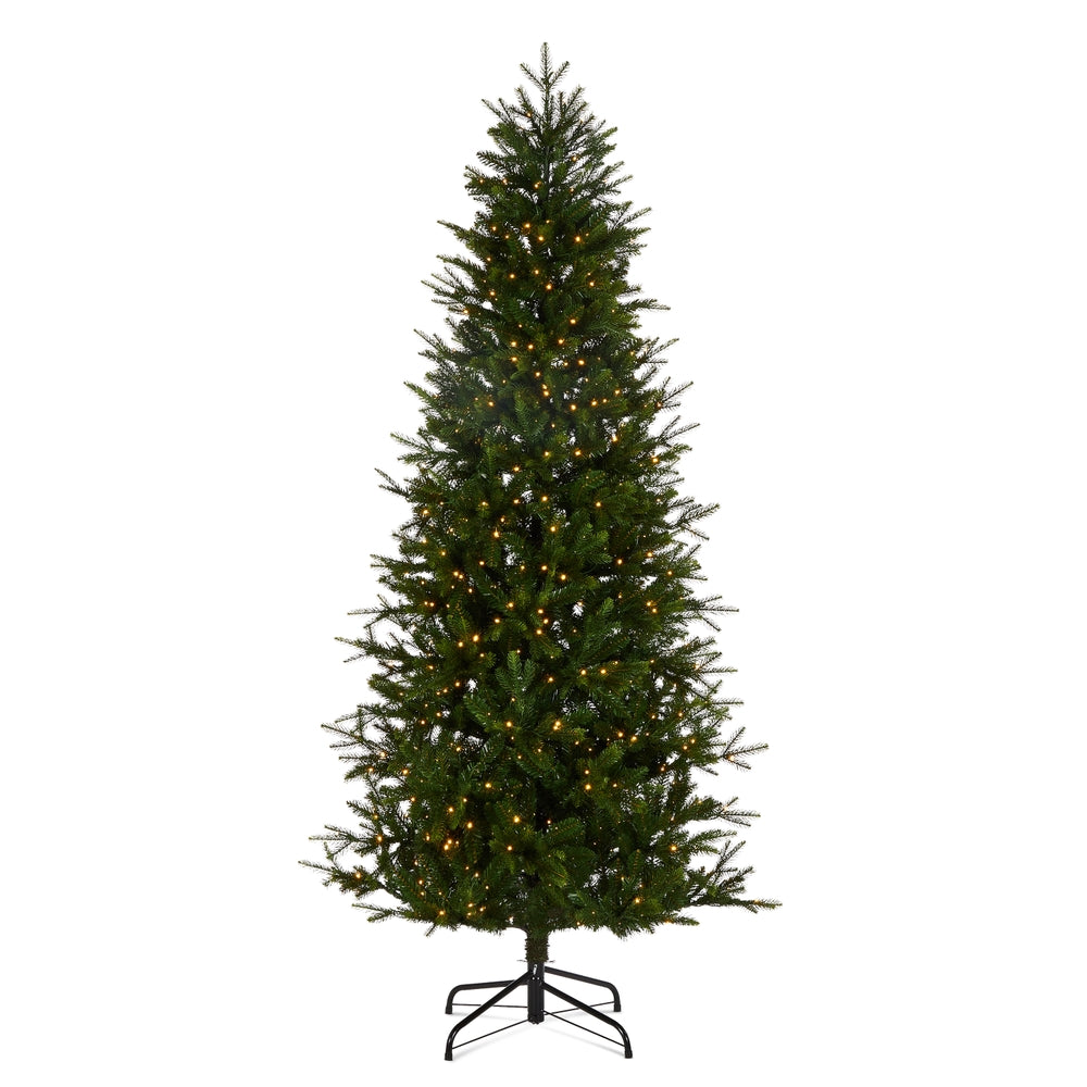 *DC* 7.5' Pre-Lit Snake Light Green Slim Spruce Tree