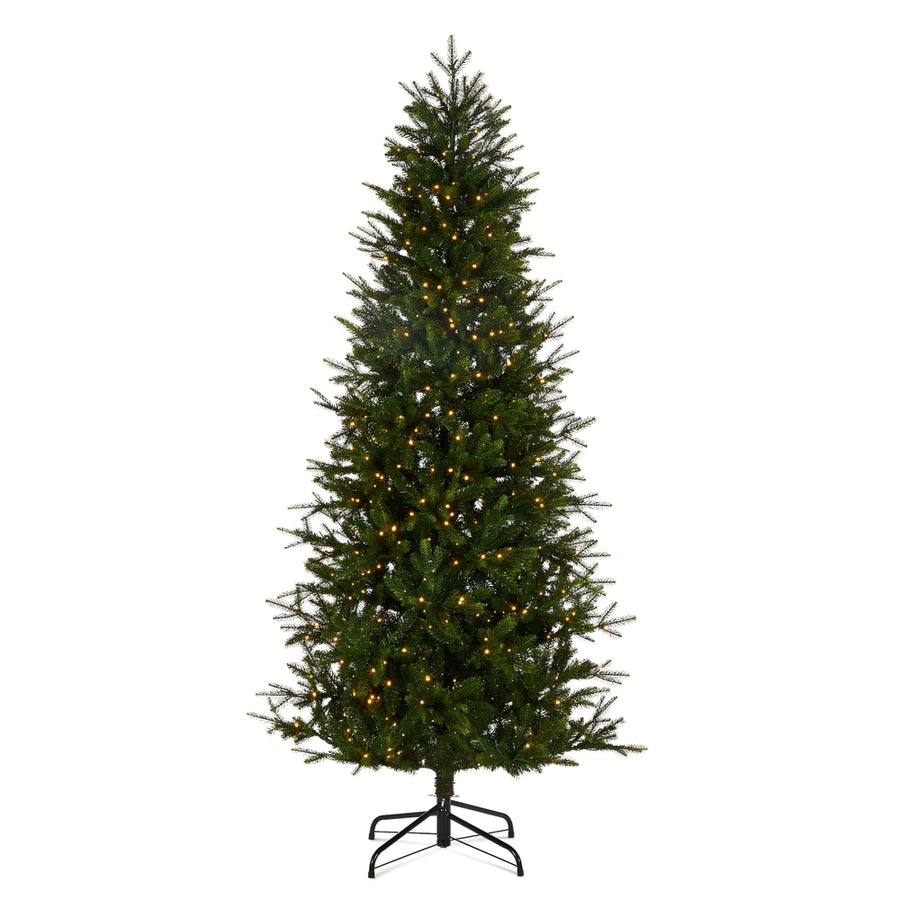 *DC* 7.5' Pre-Lit Snake Light Green Slim Spruce Tree