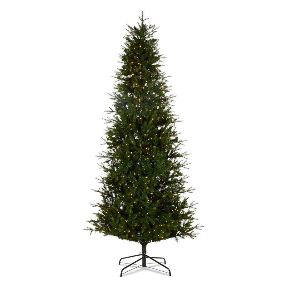 *DC* 9' Pre-Lit Snake Light Green Slim Spruce Tree