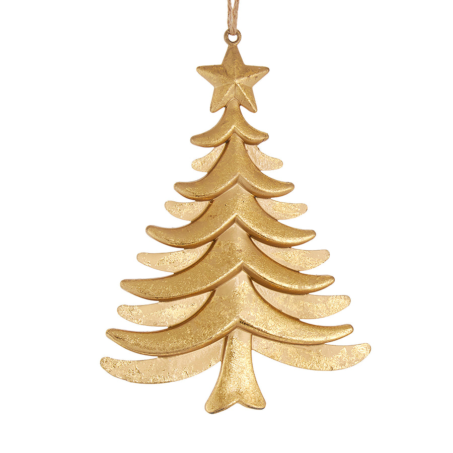Gold Flat Tree Ornament