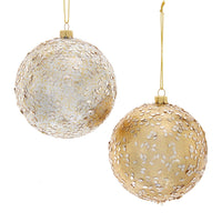 100MM Gold & Silver Ball Ornaments