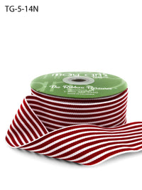 1.5 Inch Grosgrain Multi-Color Striped Ribbon with Woven Edge – TG-5-14N RED/WHITE