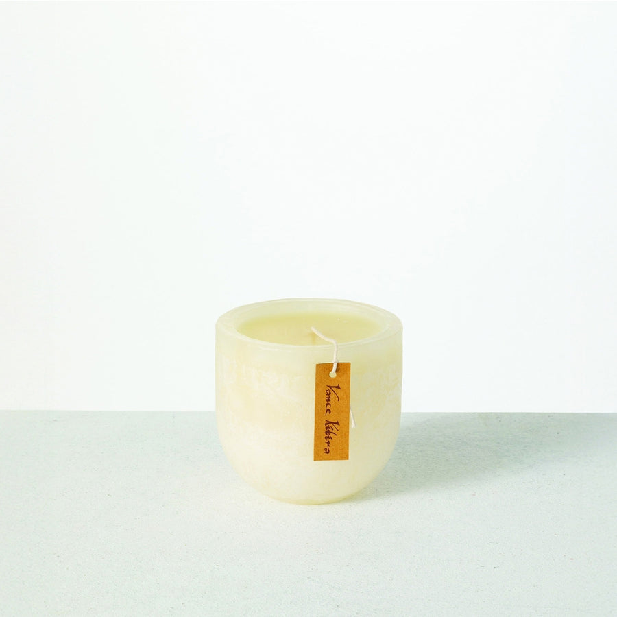 3" x 3" Melon White Timber Goblet Candle