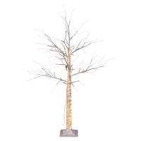 4' Pre-Lit Warm White LED White Birch Twig Tree
