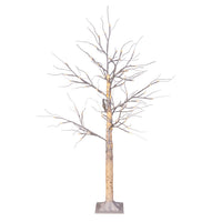 4' Pre-Lit Warm White LED White Birch Twig Tree