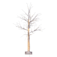 4' Pre-Lit Warm White LED White Birch Twig Tree
