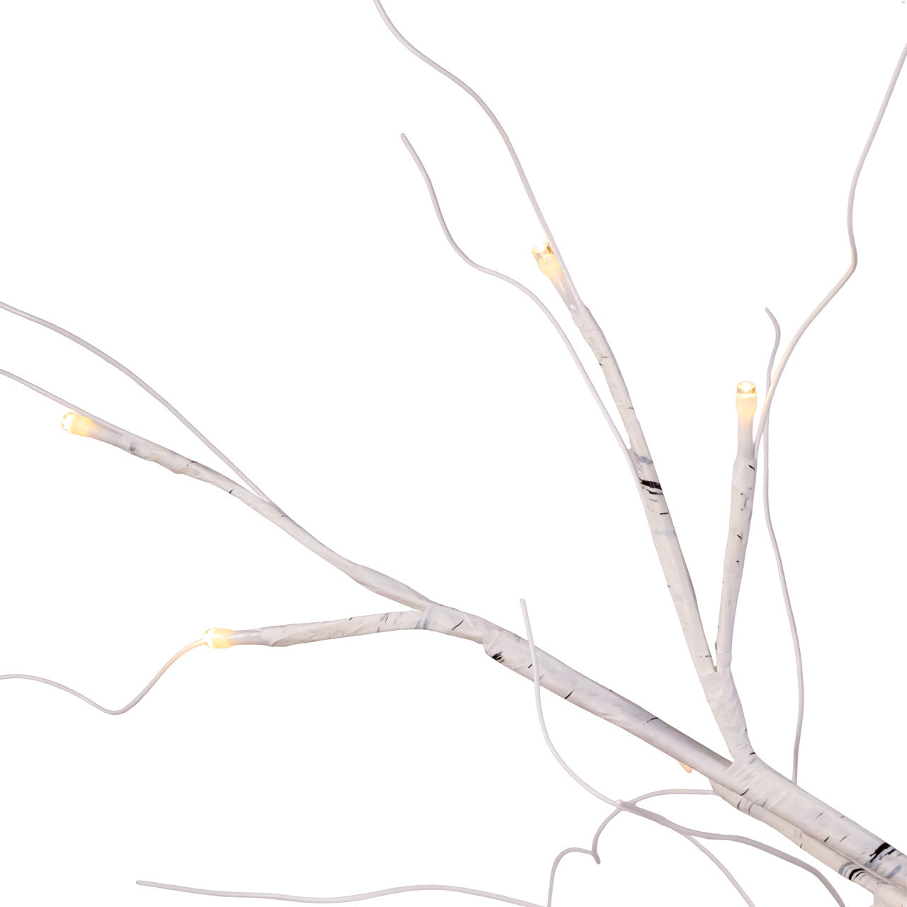 4' Pre-Lit Warm White LED White Birch Twig Tree
