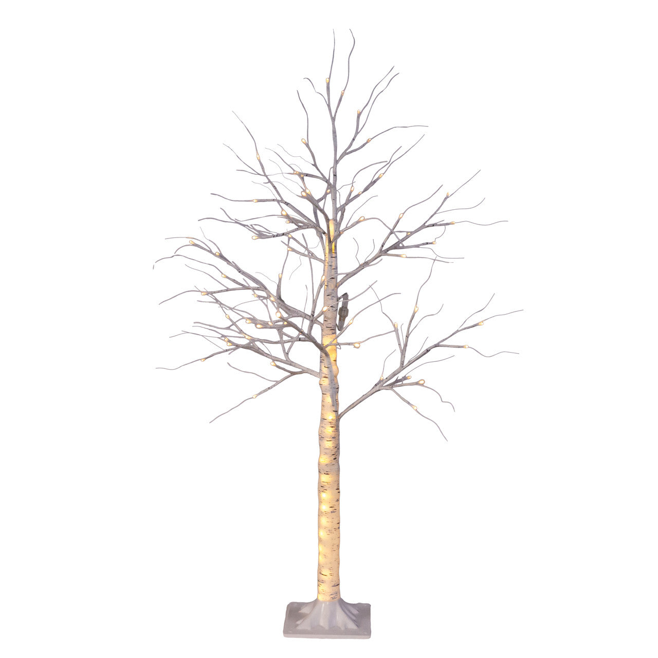 4' Pre-Lit Warm White LED White Birch Twig Tree
