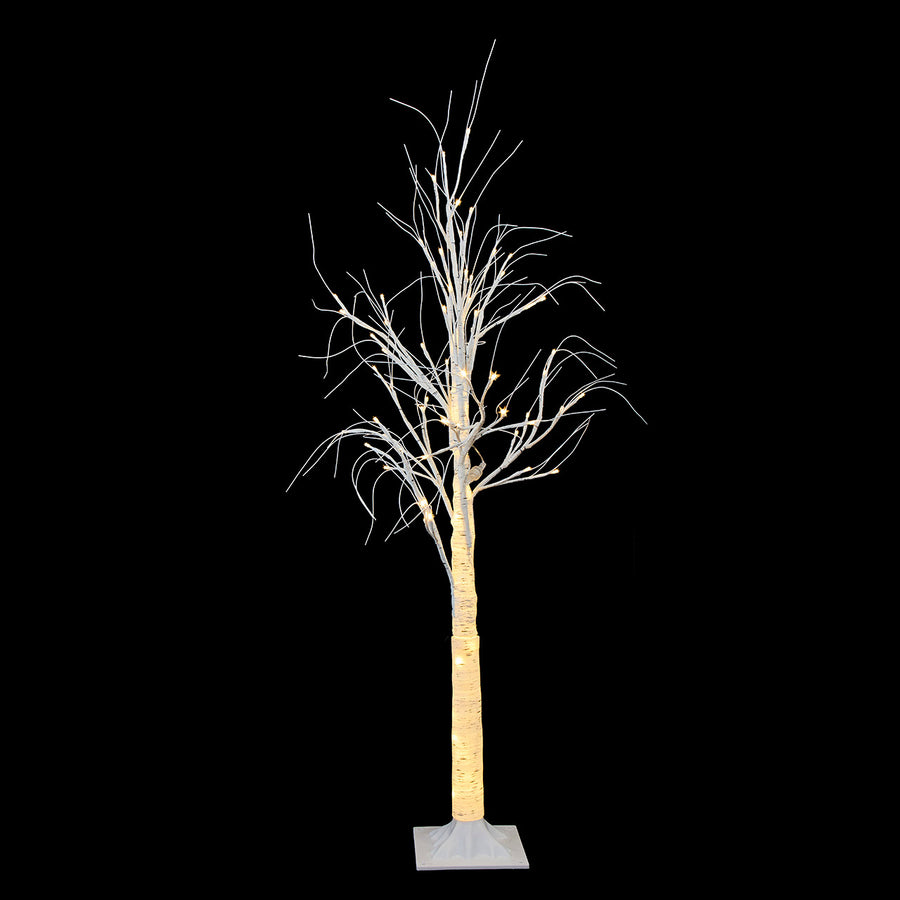 4' Pre-Lit Warm White LED White Birch Twig Tree