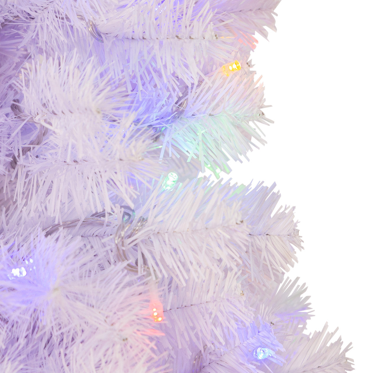 7' Pre-Lit LED Dual Color White Slim Tree