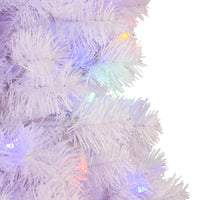 7' Pre-Lit LED Dual Color White Slim Tree