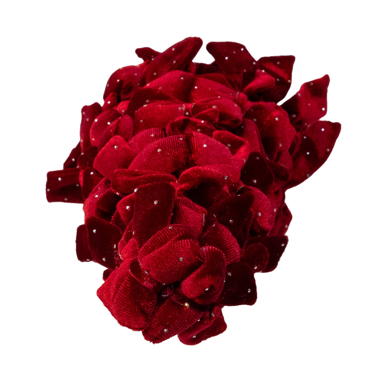 15.75" Burgundy Bow Tree With Diamond Gemstones