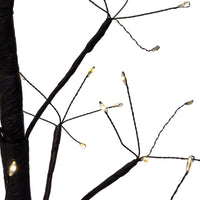 2' Pre-Lit Warm White Fairy LED USB Black Twig Tree