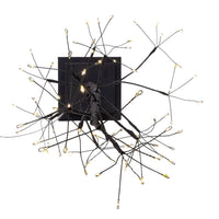 2' Pre-Lit Warm White Fairy LED USB Black Twig Tree