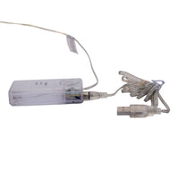 2' Pre-Lit Warm White Fairy LED USB Black Twig Tree