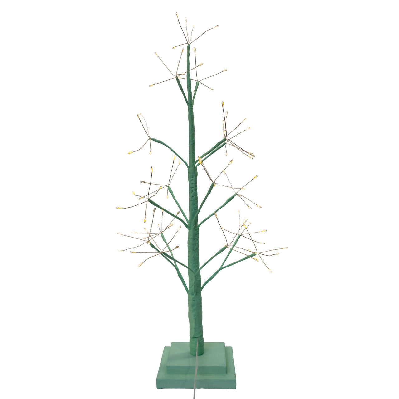 2' Pre-Lit Warm White Fairy LED USB Green Twig Tree