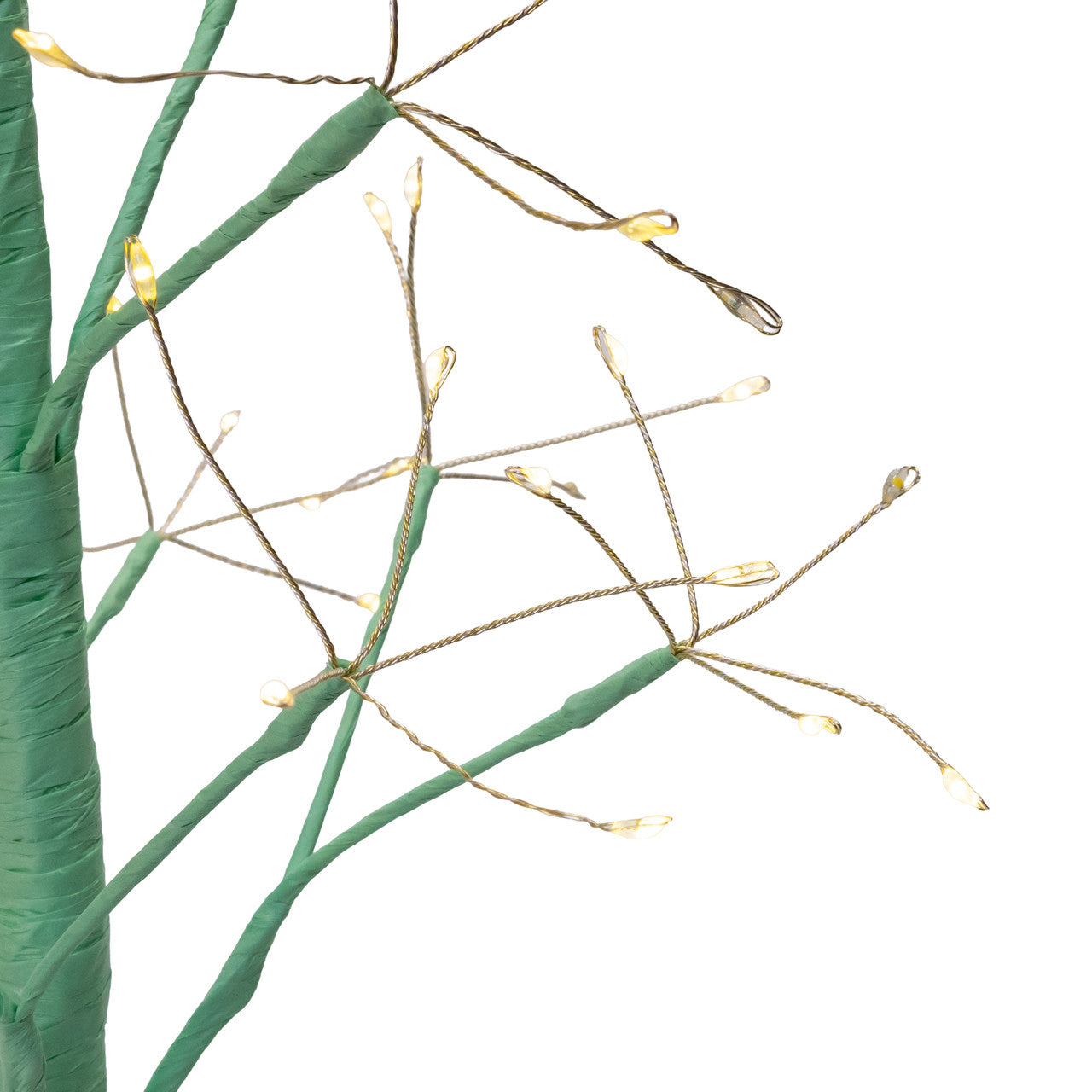 2' Pre-Lit Warm White Fairy LED USB Green Twig Tree
