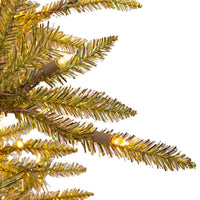 7' Pre-Lit Instant Connect Dual-Color LED Iridescent Gold Tree