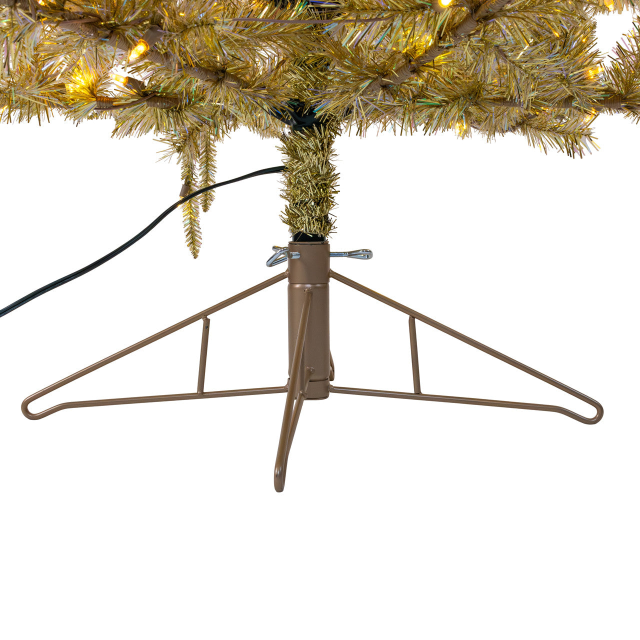 7' Pre-Lit Instant Connect Dual-Color LED Iridescent Gold Tree