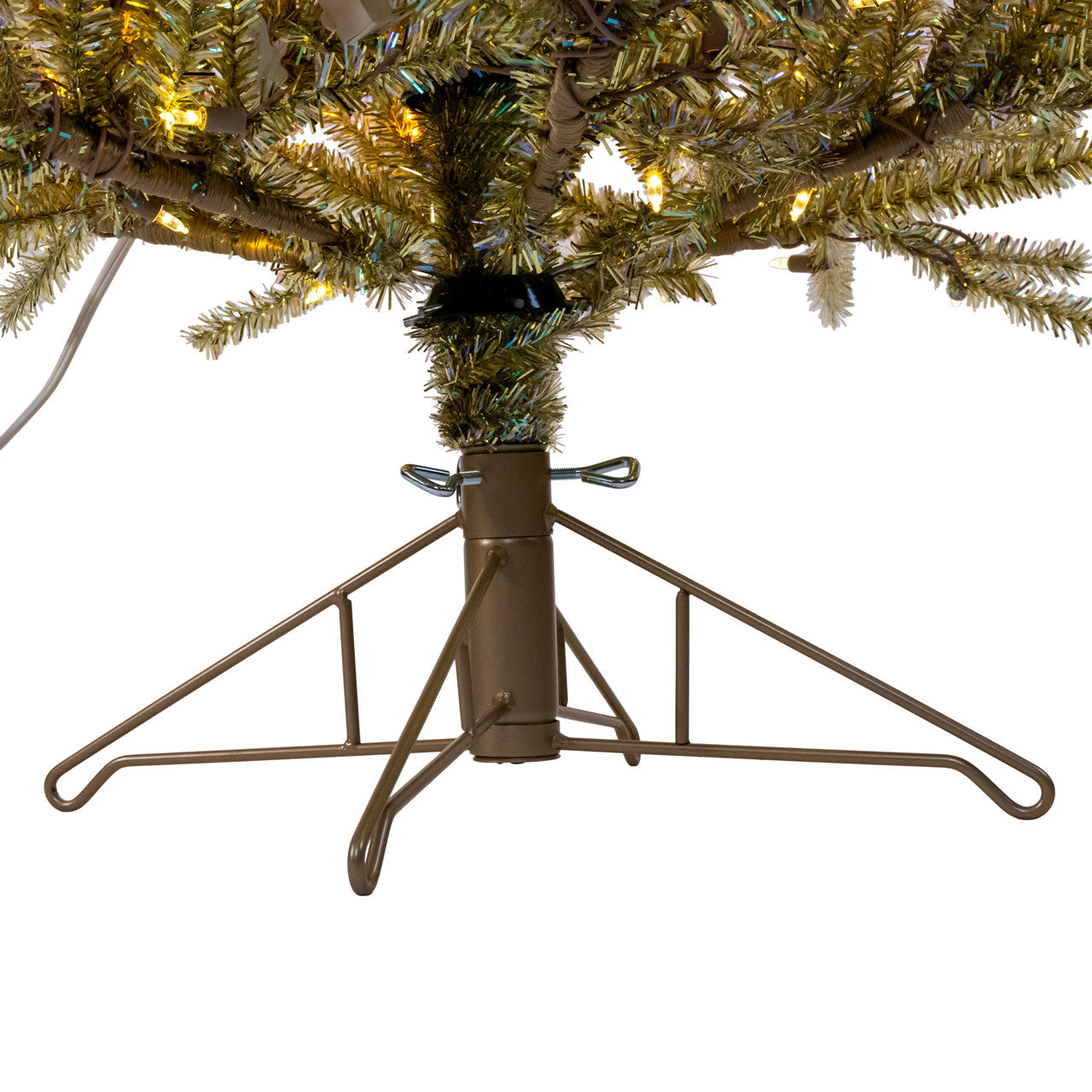4.5' Pre-Lit Dual-Color LED Iridescent Gold Tree