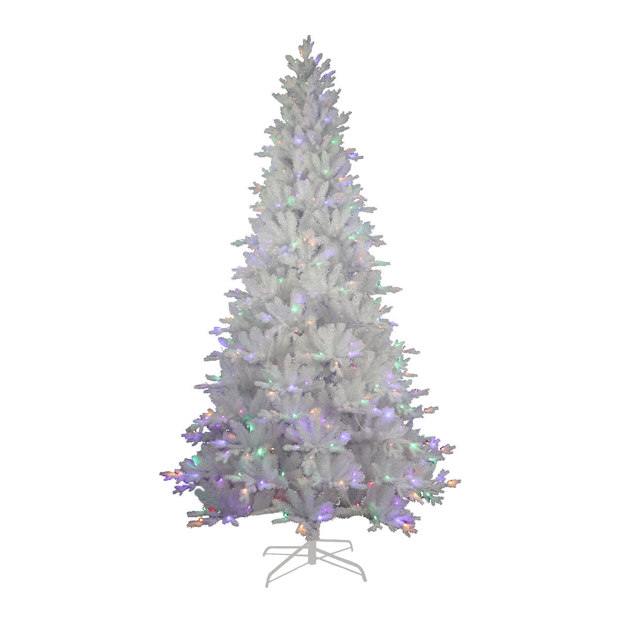9' Pre-Lit Multicolor LED Jackson White Pine Tree